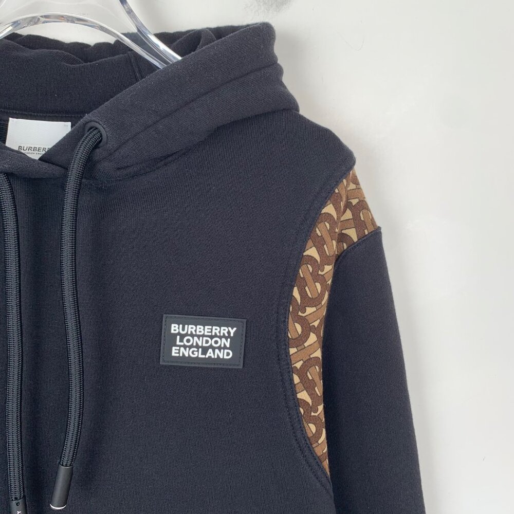 Burberry Black Logo & Monogram Patchwork Cotton H… - image 3